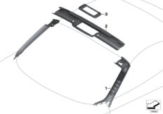 Обшивка обтекателя Внутр для BMW E89 Z4 35i N54 (схема запасных частей)