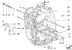 Картер двигателя для MOTO K25H HP2 Enduro (0369,0389) 0 (схема запасных частей)