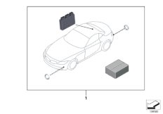 Комплект дооснащения PDC для BMW E89 Z4 23i N52N (схема запасных частей)