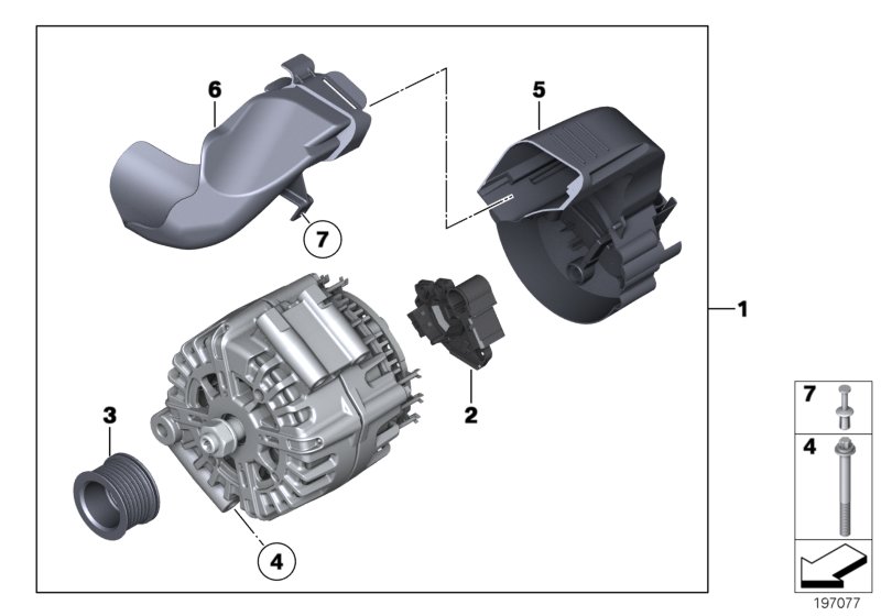 генератор для BMW RR5 Wraith N74R (схема запчастей)
