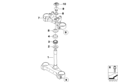 Перемычка вилки для MOTO K73 F 800 R (0217,0227) 0 (схема запасных частей)