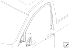 Механизм перемещения стекла двери Пд для BMW E91N 335xi N54 (схема запасных частей)