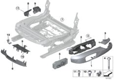 Сиденье Пд накладки сиденья для BMW E89 Z4 28i N20 (схема запасных частей)