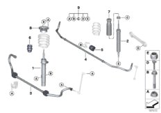 Детали спортивной ходовой части M для BMW E93N 320i N46N (схема запасных частей)