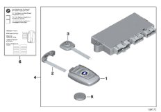 Дистанционное радиоуправление для BMW F07 535iX N55 (схема запасных частей)