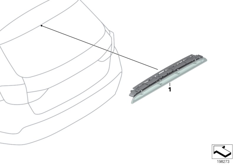 Третий фонарь стоп-сигнала для BMW E84 X1 18dX N47 (схема запчастей)