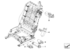 Сиденье Пд, э/оборудование и приводы для BMW E93N 320i N46N (схема запасных частей)
