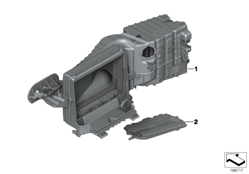 Коробка фильтра для ROLLS-ROYCE RR4 Ghost EWB N74R (схема запчастей)