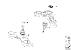 Перемычка вилки для BMW K29 HP2 Sport (0458, 0468) 0 (схема запасных частей)