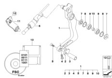 Наружные детали механизма ПП/рычаг ПП для BMW K29 HP2 Sport (0458, 0468) 0 (схема запасных частей)