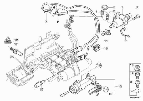 GS6S37BZ(SMG) - исп.механизмы / датчики для BMW E46 330i M54 (схема запчастей)