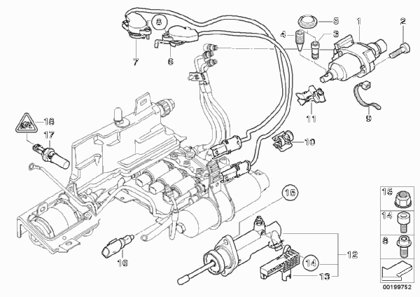 GS6S53BZ(SMG) - исп.механизмы / датчики для BMW E63 645Ci N62 (схема запчастей)