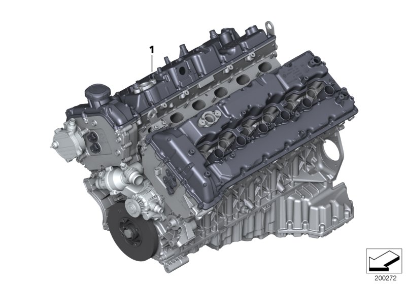 Двигатель для BMW G12N M760LiX N74L (схема запчастей)