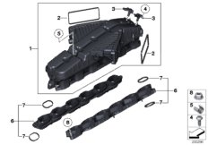 Система всасывания для BMW G12N M760LiX N74L (схема запасных частей)