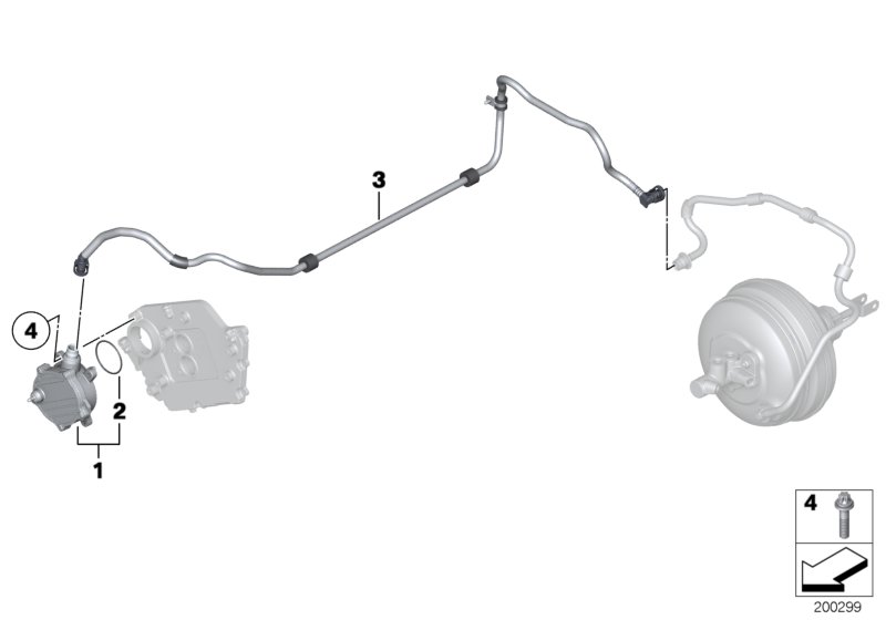 Вакуумный насос с трубопроводом для ROLLS-ROYCE RR4 Ghost N74R (схема запчастей)