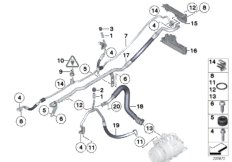 Трубопроводы хладагента для BMW RR4 Ghost N74R (схема запасных частей)