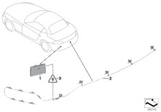 Детали разнесенной антенны для BMW E89 Z4 35i N54 (схема запасных частей)
