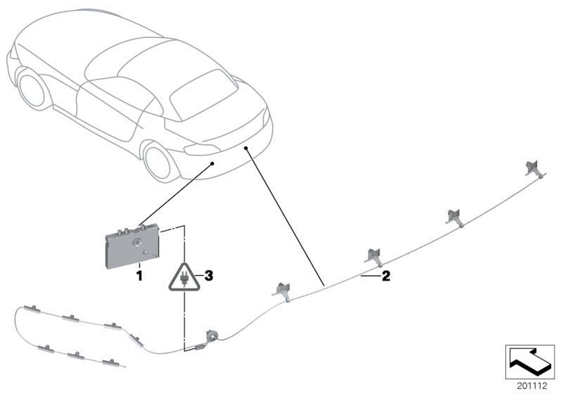 Детали разнесенной антенны для BMW E89 Z4 30i N52N (схема запчастей)