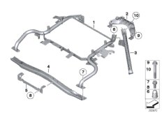 детали передка кузова для BMW E72 Hybrid X6 N63 (схема запасных частей)