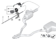Вакуумное управление заслонкой глушителя для BMW E89 Z4 35i N54 (схема запасных частей)