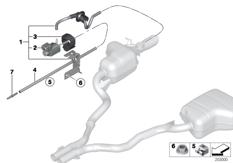 Вакуумное управление заслонкой глушителя для BMW E89 Z4 35i N54 (схема запчастей)