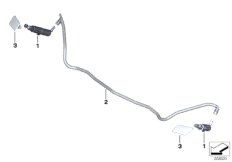 Детали системы омывателей фар для BMW E84 X1 28iX N20 (схема запасных частей)