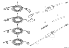 Ремонтный провод НПБ для BMW E61 525d M57N (схема запасных частей)
