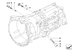 GS6X53DZ Внутр.элементы механизма ПП для BMW E83N X3 3.0d M57N2 (схема запасных частей)