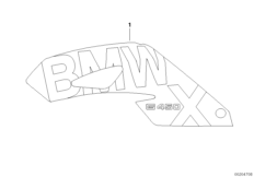 Надпись для BMW K16 G 450 X (0145) 0 (схема запасных частей)