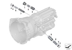 GS6-53BZ/DZ Внутр.элементы механизма ПП для BMW E61 550i N62N (схема запасных частей)