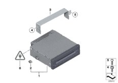 DVD-чейнджер/кронштейн для ROLLS-ROYCE RR3N Coupé N73 (схема запасных частей)