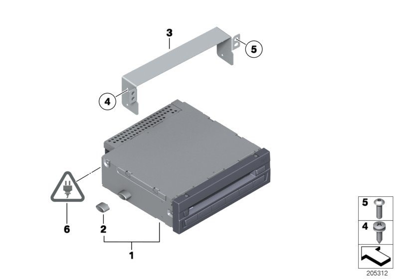 DVD-чейнджер/кронштейн для ROLLS-ROYCE RR1N Phantom N73 (схема запчастей)