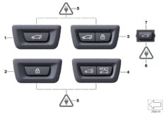 Переключатель багажной двери и ЦЗ для BMW F06 650i N63N (схема запасных частей)