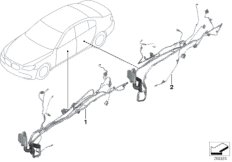 Жгуты проводов двери для BMW F07N 550iX 4.0 N63N (схема запасных частей)