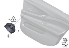 Детали стереосистемы на Пд двери для BMW F10N 530dX N57N (схема запасных частей)