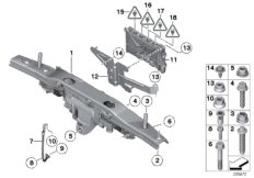 Актюатор HSR/доп.элементы/ЭБУ для BMW F11 523i N52N (схема запасных частей)