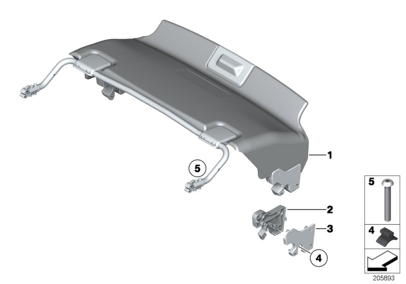 Облицовка жесткой складной крыши для BMW E89 Z4 35i N54 (схема запчастей)
