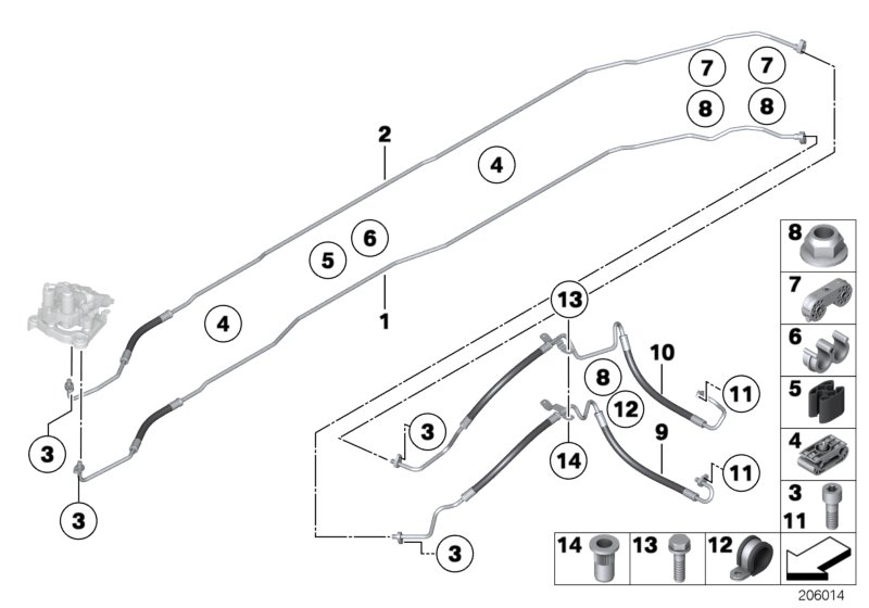 Дополнительные детали/Dynamic Drive для BMW F11N 530d N57N (схема запчастей)