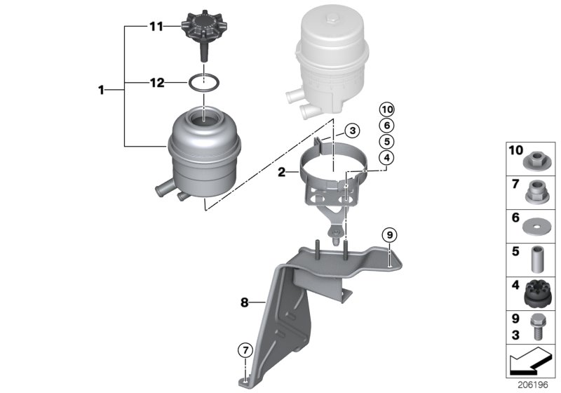 Масляный резервуар/детали для BMW E84 X1 20dX N47N (схема запчастей)