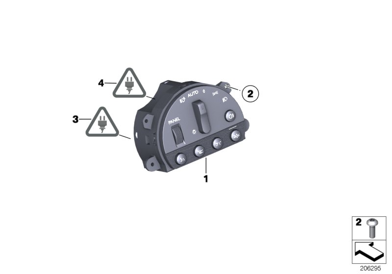 Блок управления освещением для ROLLS-ROYCE RR6 Dawn N74R (схема запчастей)