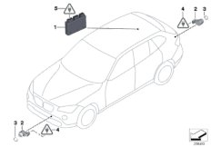 Сигнализация авар.сближен.при парк.(PDC) для BMW E84 X1 18i N46N (схема запасных частей)