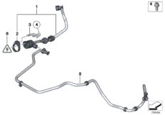 Клапан вентиляции топливного бака для BMW F02N 760Li N74 (схема запасных частей)