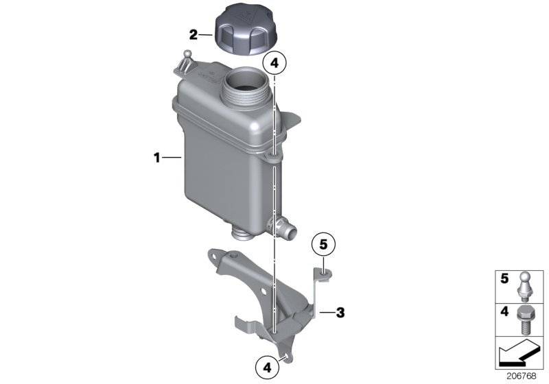 Бачок охладителя наддувочного воздуха для BMW F01N 760i N74 (схема запчастей)