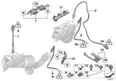 Лямбда-зонд/дополнительные элементы для BMW F02N 730Li N52N (схема запасных частей)