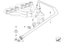 Лямбда-зонд/дополнительные элементы для BMW Z3 Z3 M3.2 S50 (схема запасных частей)