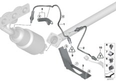 Лямбда-зонд/дополнительные элементы для BMW E90N 318i N46N (схема запасных частей)