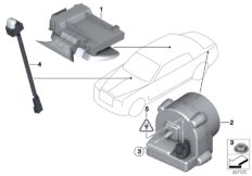 система охранной сигнализации для BMW RR1N Phantom EWB N73 (схема запасных частей)