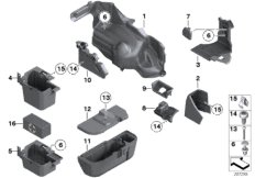Обшивка багажного отделения Бок для BMW E89 Z4 28i N20 (схема запасных частей)