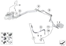 Трубопровод тормозного привода Пд для BMW E72 Hybrid X6 N63 (схема запасных частей)
