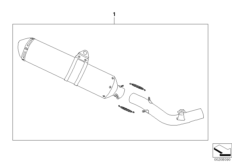 Спортивный глушитель для MOTO K16 G 450 X (0145) 0 (схема запасных частей)